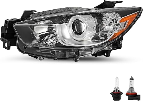 Miniatura 9 de SOCKIR Conjunto de faros delanteros para Mazda CX-5 2013-2016, proyector halógeno de fábrica de repuesto para faros delanteros del lado izquierdo