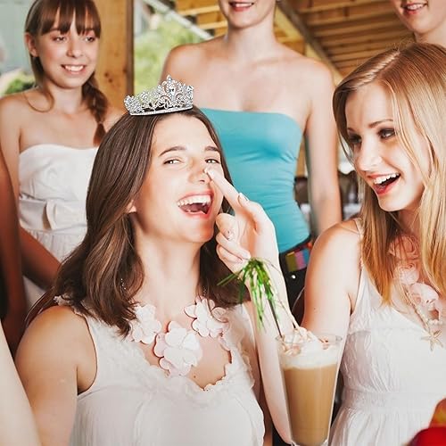 Miniatura 5 de CIEHER Tiara pequeña para decoración de pastel de cumpleaños para niñas