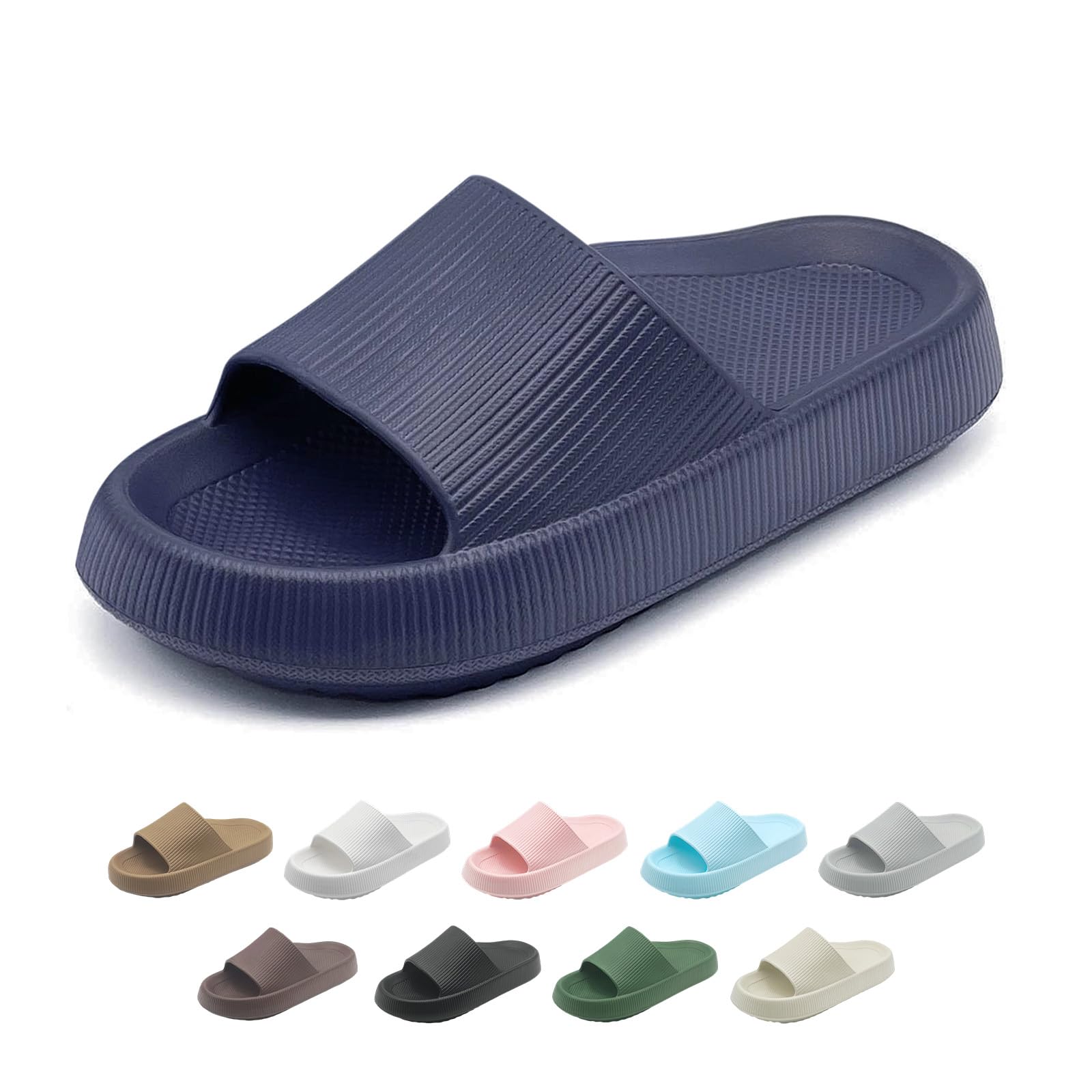 rosyclo Orthopedic Sandals for Women and Men, Arch Support Cloud Recovery Slides Orthotic Pain Relief Pillow Soft Lightweight Cozy Thick Sole Slip On