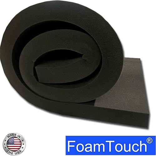 Miniatura 3 de FoamTouch Espuma de alta densidad de carbón de 4 pulgadas de grosor x 24 pulgadas de ancho x 72 pulgadas de largo, ideal para acolchado de espuma,