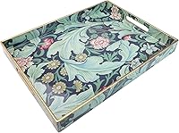 Vista 7 de Spsyrine - Bandeja de servir con asas, bandeja decorativa de plástico para mesa de café, sala de estar, decoración del hogar, 3040B