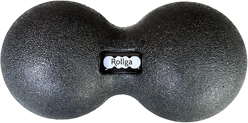 Rollga Peanut - El mejor rodillo de bola de maní para masaje de tejido profundo, movilidad, terapia física, masaje de doble bola de lacrosse, dolor