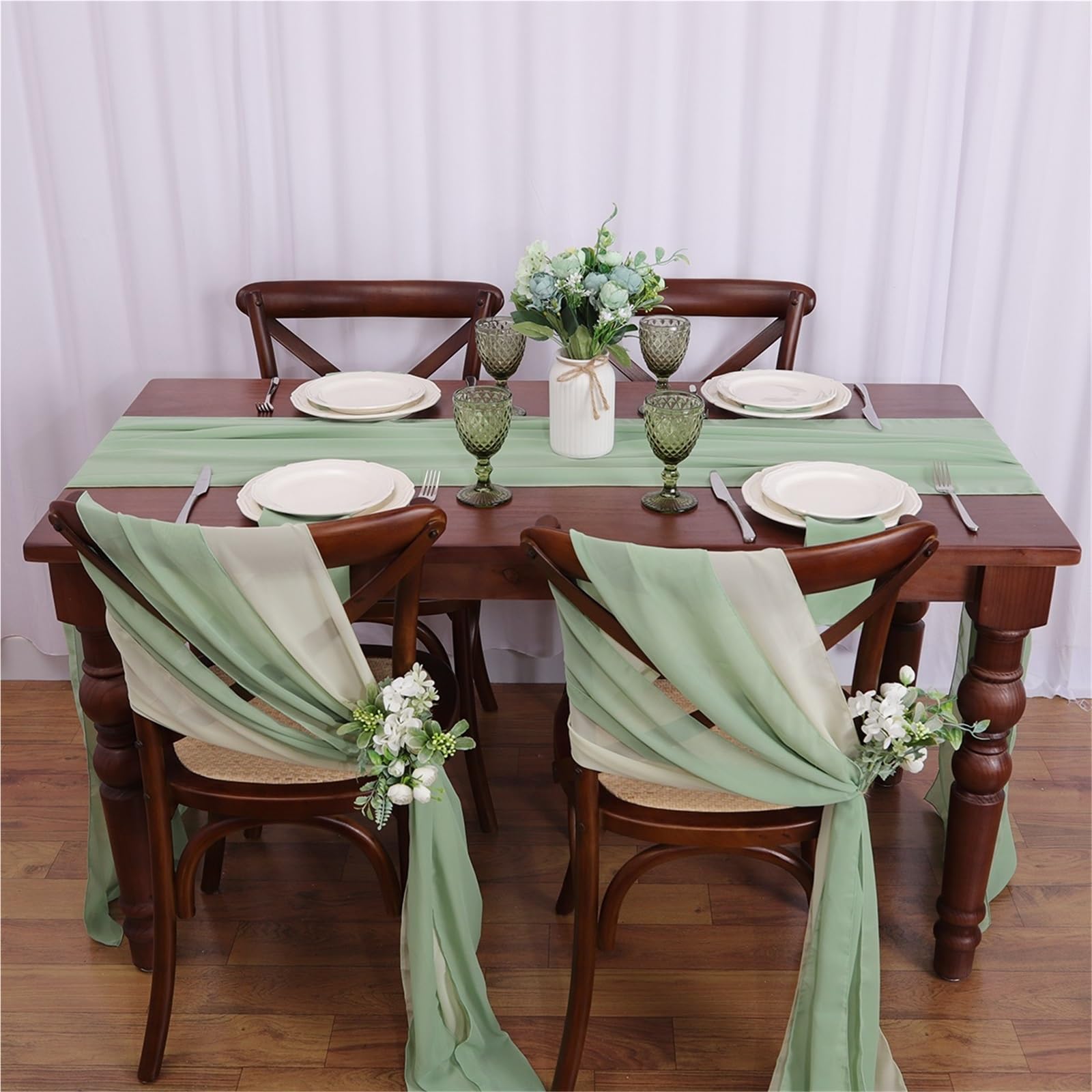12 szt. 17 x 275 cm szyfonowe szarfy na krzesła na wesela i urodziny eleganckie przejście dekoracja krzesła najwyższej jakości dekoracje imprezowe akcesoria imprezowe i przyjęcia