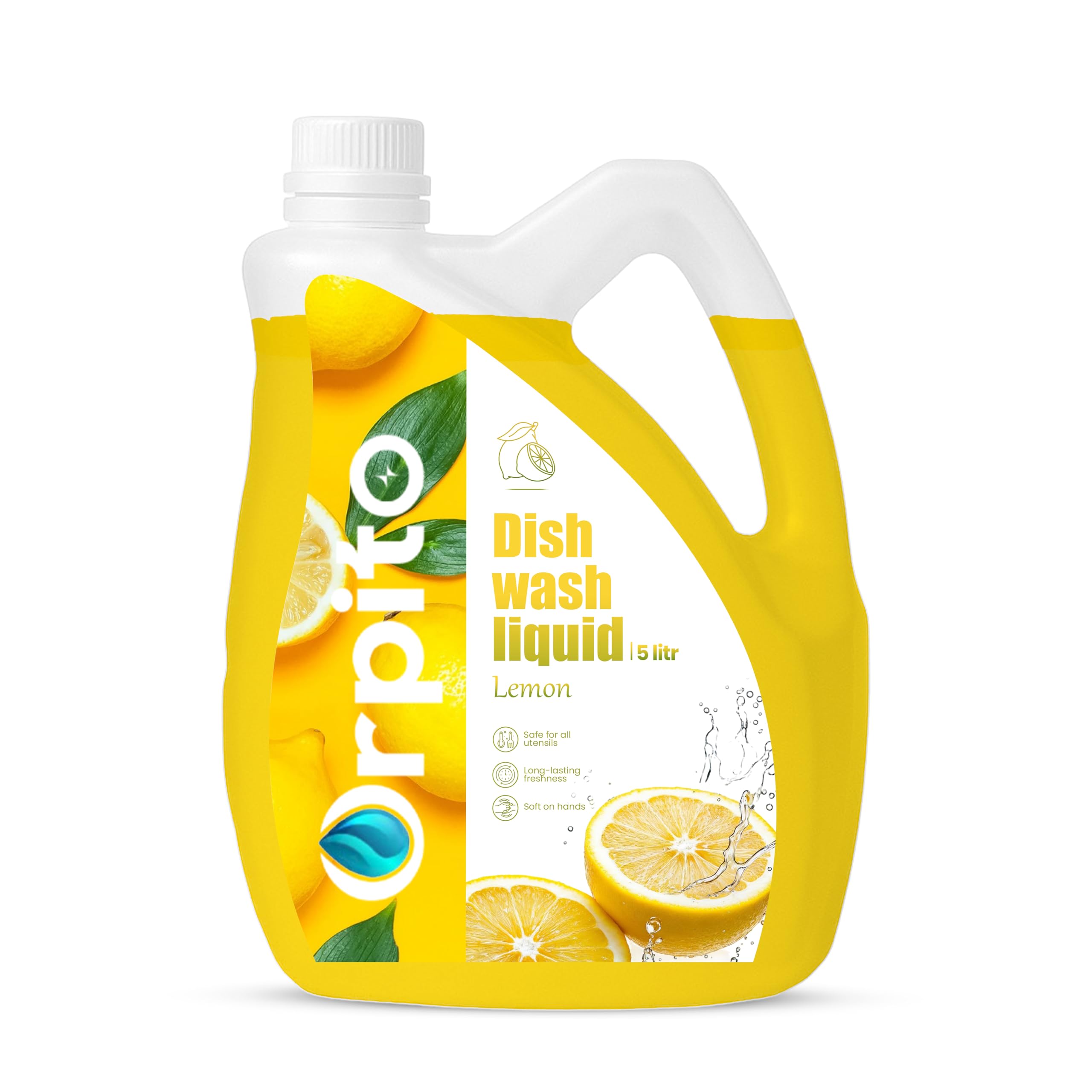 5 Litre Lemon Dishwashing Liquid Gel | Strong Grease Remover | Long-Lasting Foam | Fresh Lemon Scent | Safe for Steel, Glass & Non-Stick | Ideal for Home, Hotels & Restaurants-image-9