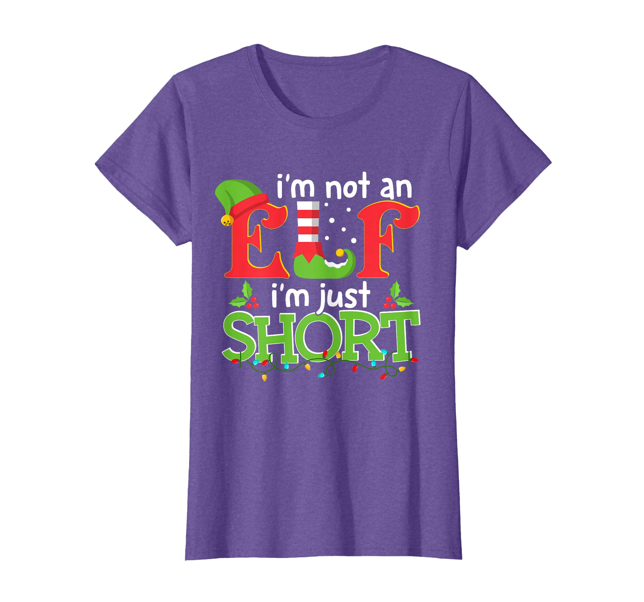 I'm Not An Elf I'm Just Short Merry Christmas Elf Xmas Funny T-Shirt