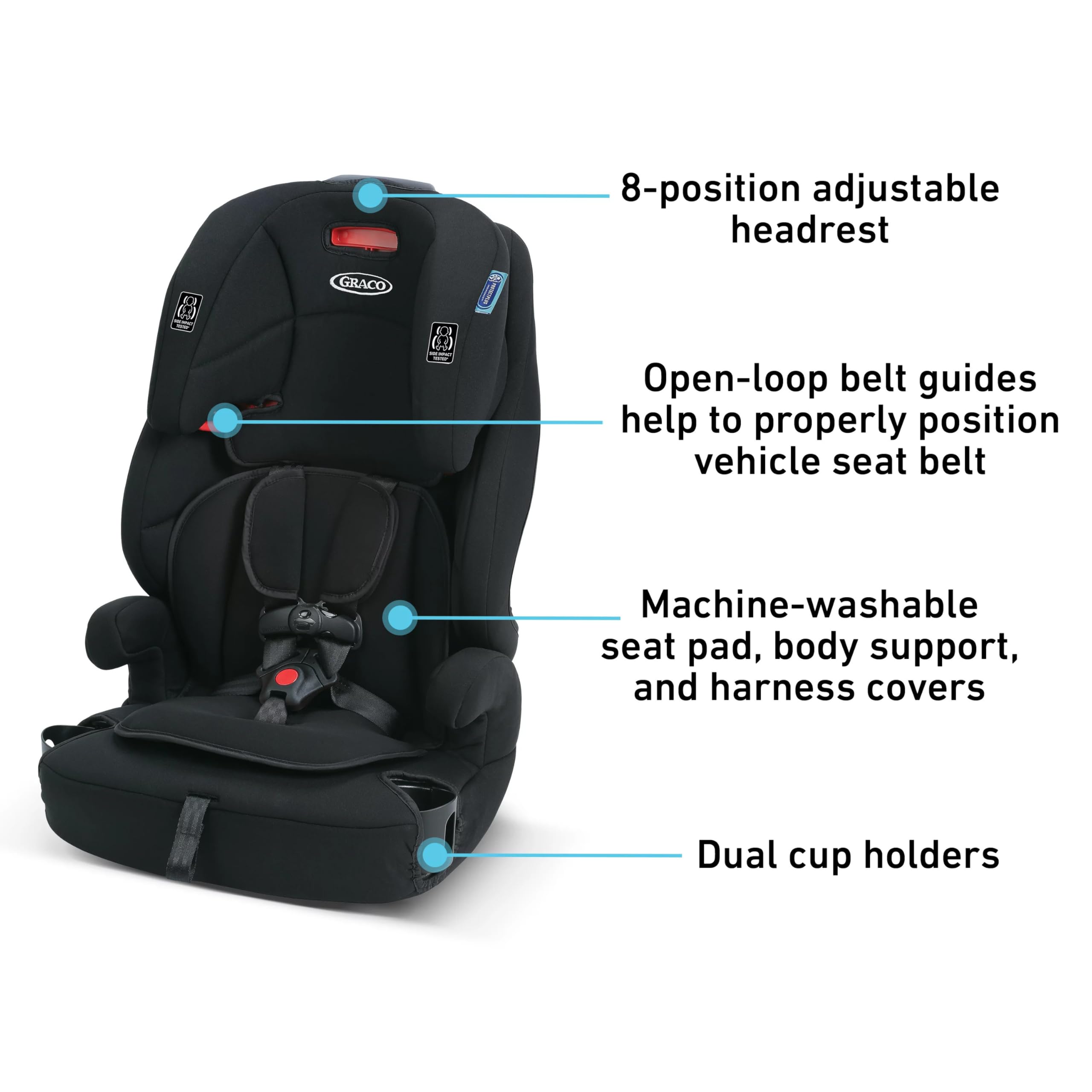 Graco Tranzitions 3 w 1 uprząż Booster fotelik samochodowy, dowód