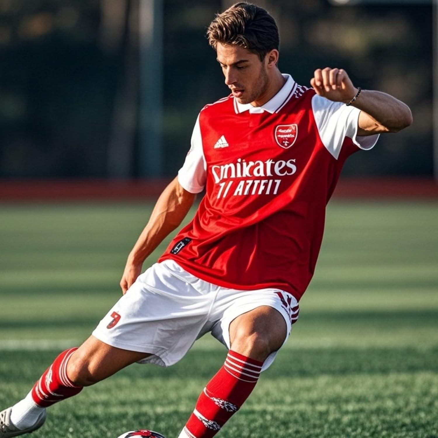 To My Son Bracelet From Mom Dad Adjustable Handmade Black Bead and Cross Soccer Bracelet Inspirational Christmas Birthday Gifts for Men - Image 2