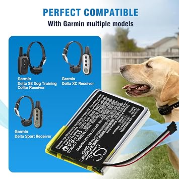 Cameron Sino 450mAh / 1.67Wh Replacement Battery for Garmin 361-00069-01, 010-11925-00, Delta SE Dog Training Collar Receiver, O2ADNH02, 010-02608-10, Delta XC Receiver, Sport XC Receiver