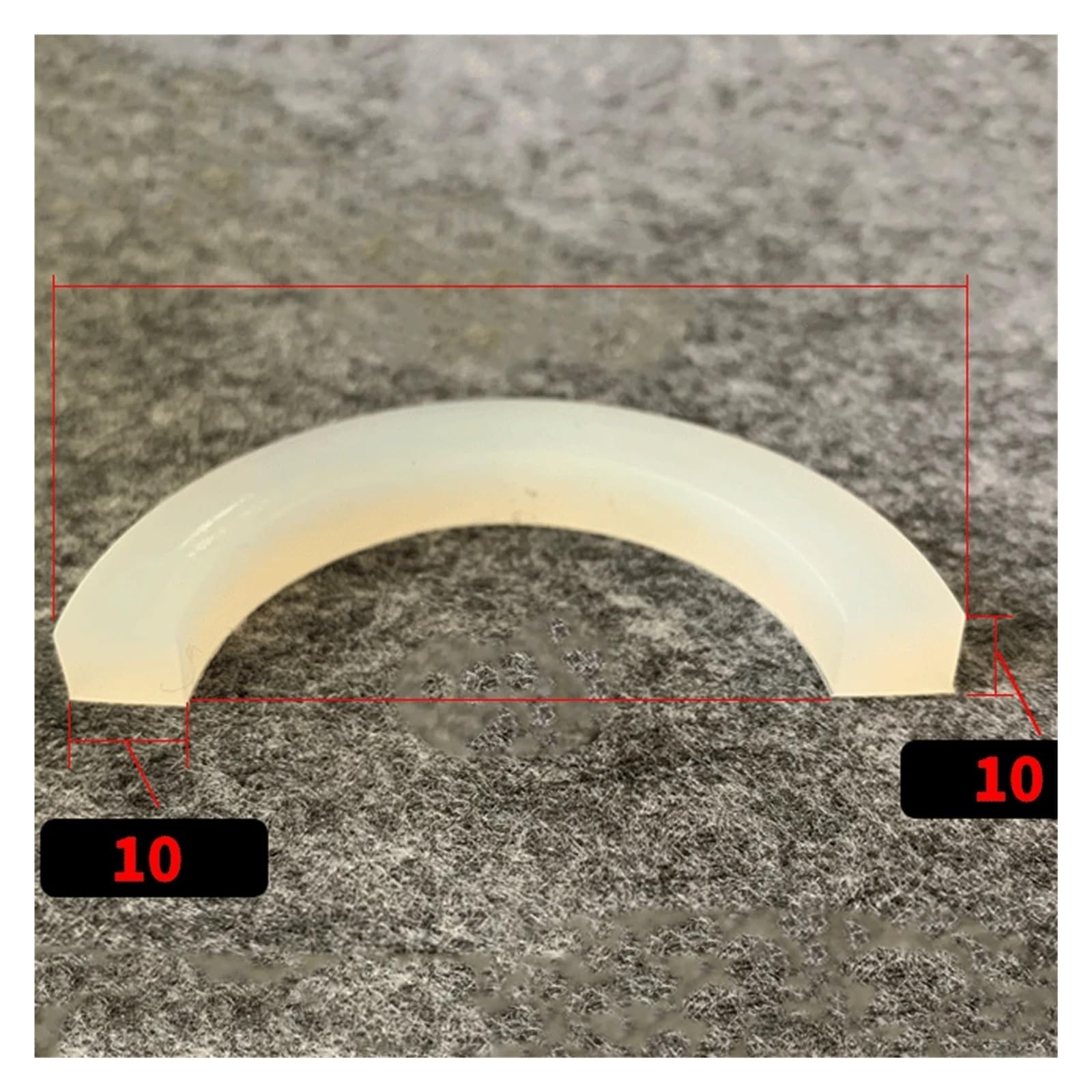 Tira de junta de sellado cuadrada VMQ de goma de silicona de 170-1220mm, 10mm, for tanque de alcantarilla Circular a presión, puerta de alcantarilla redonda (Tamaño : 10x10mm 1020mm)