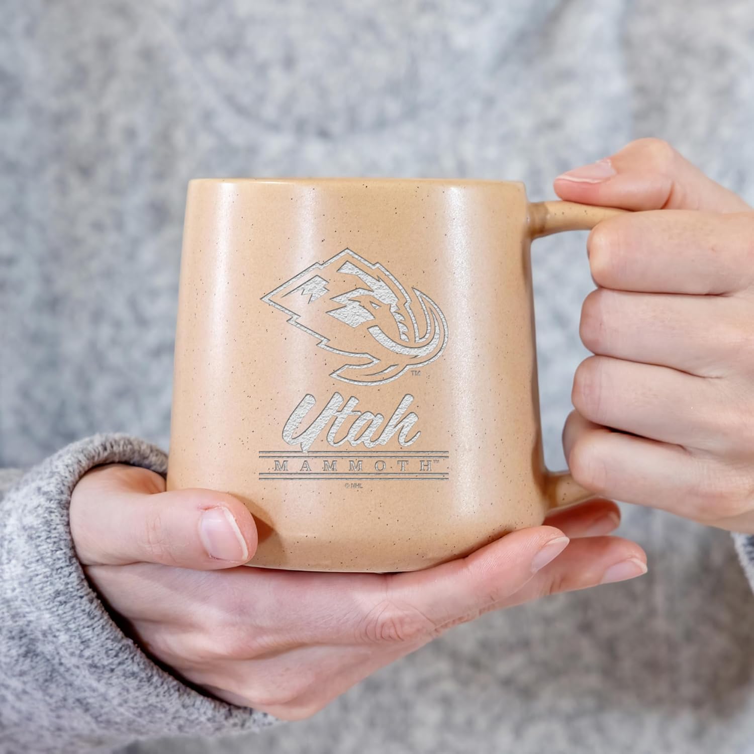 Rico Industries NHL Hockey Utah Mammoth Sand 16oz Ceramic Taper Mug - Image 3