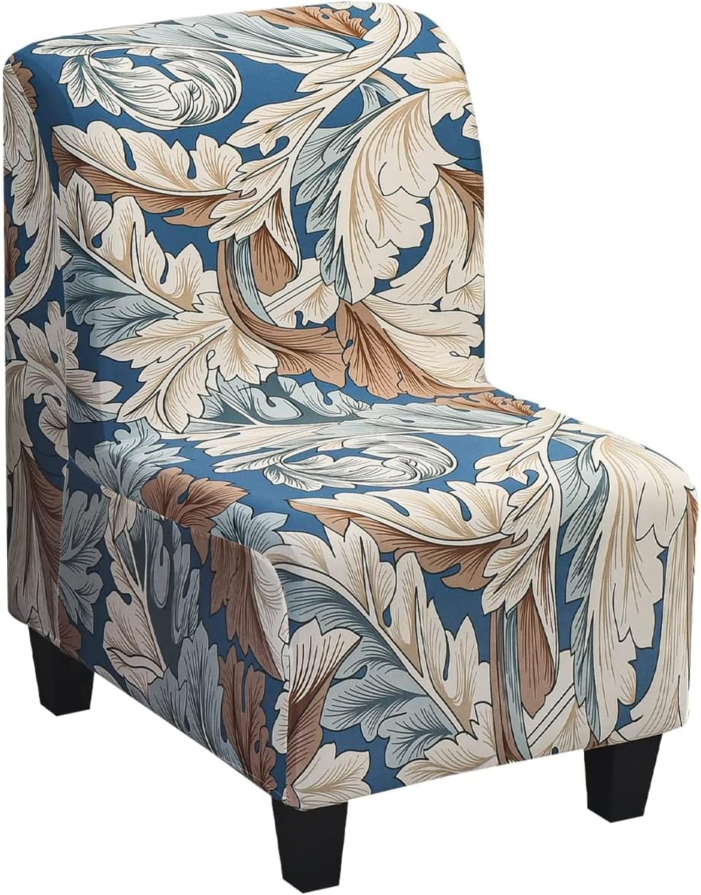 Stretch Armless Chair Slipcover, Jacquard Slipper Chair