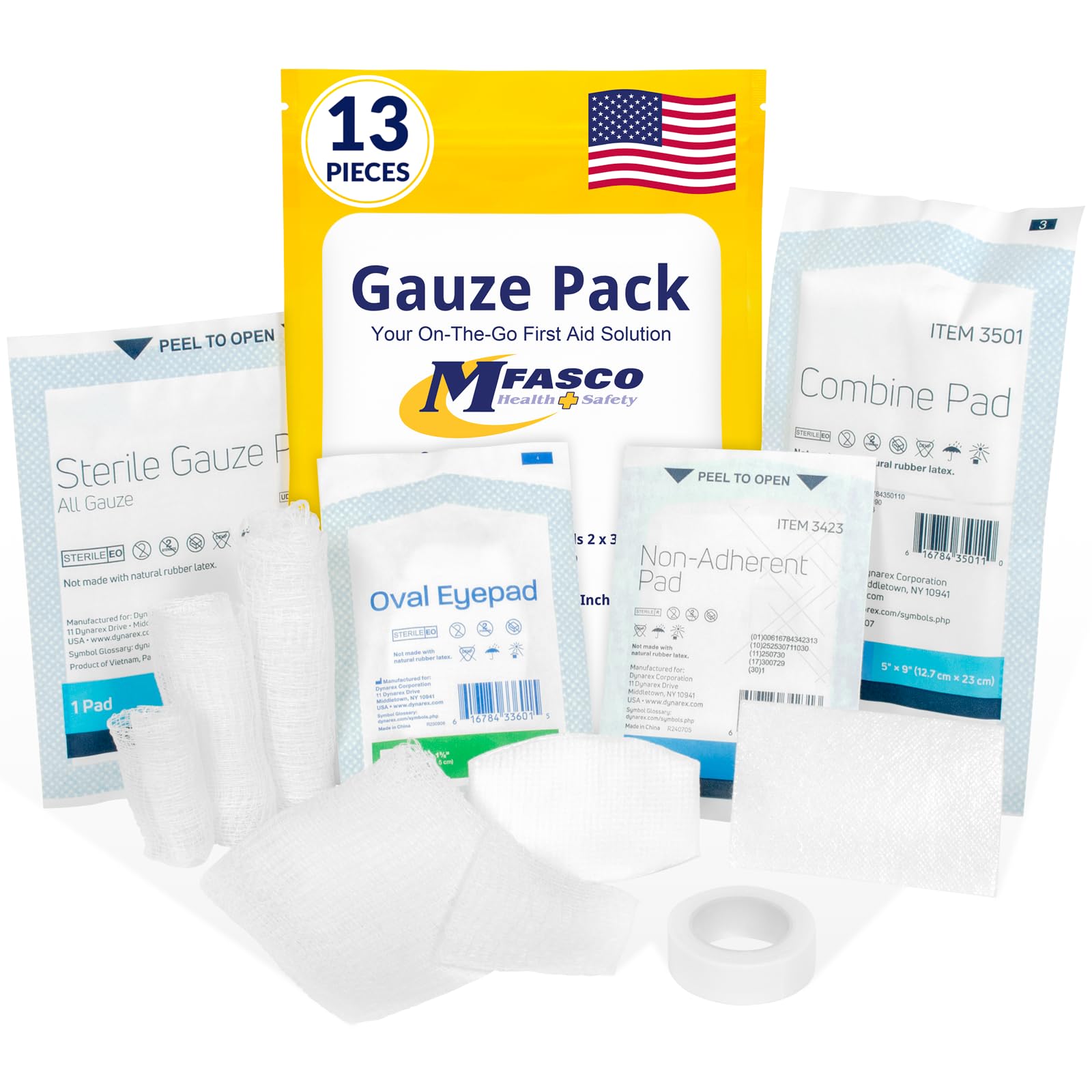 MFASCO First Aid Kit Refill Supplies Gauze Pack Refill