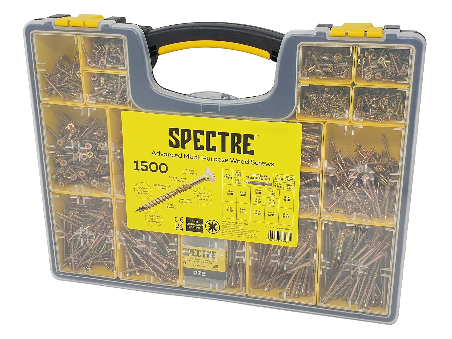 Vis haute performance Forgefix Spectre à tête fraisée auto-coupante pour fixation sans effort