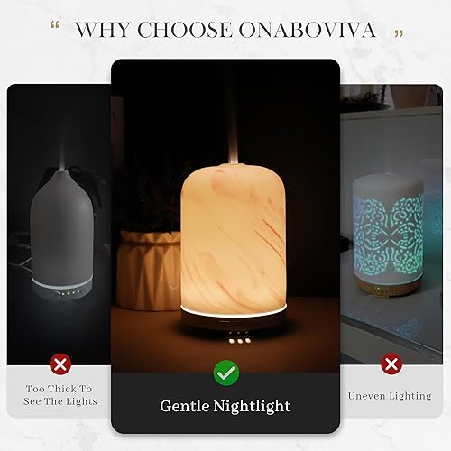 Miniatura 7 de Difusor de aceite esencial  Difusor ultrasónico de aromaterapia de 2.4 MHz, luz nocturna saludable, temporizador y apagado automático, sin BPA,