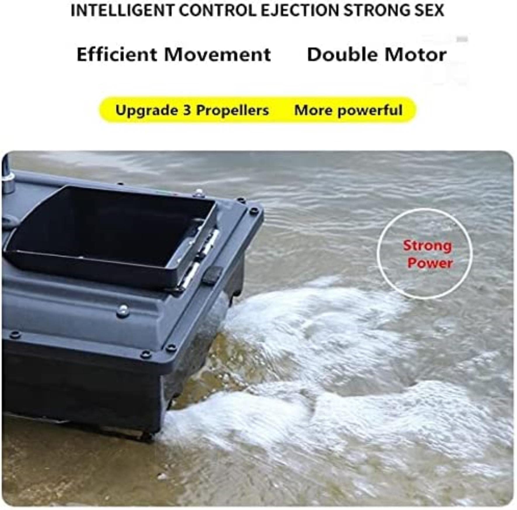 Nueva Función De Control De Crucero Inalámbrico Inteligente Barco Señuelo RC 500 Metros 1,5 Kg Motor Doble Impulsado Buscador De Peces De Luz LED Barco Pesquero RC