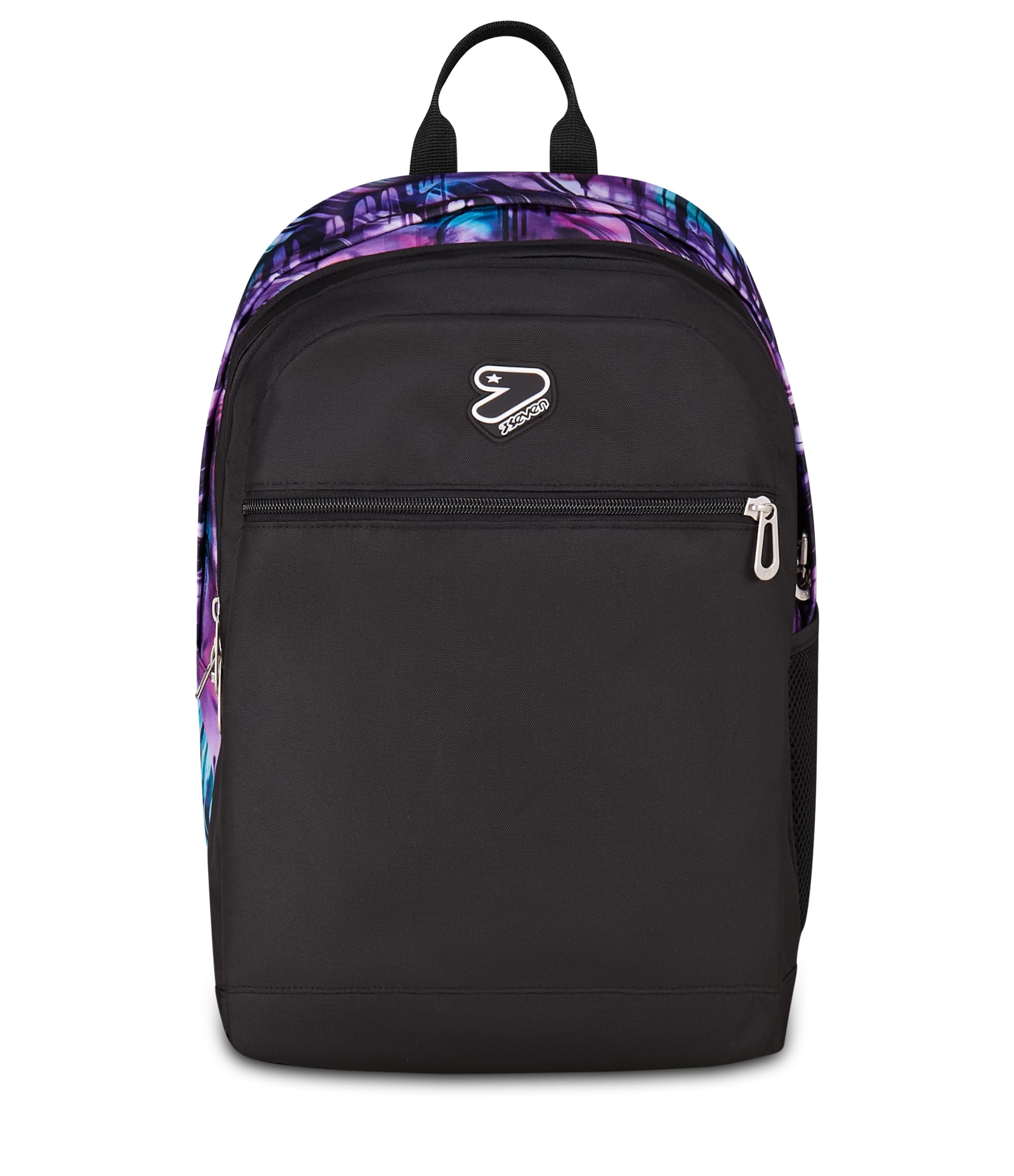 Seven Zaino Scuola The Double Pro XXL Detach, Viola, 34 L, Doppio Scomparto, Cuffie wireless incluse, Zaino Staccabile e reversibile, Tasca porta pc, Tasche multiuso, Scuola media e superiore, Ragazza