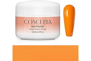 Anacrylics Brand Orange Acrylic Powder 8g Professional for 3D French Carving and Manicure Extension