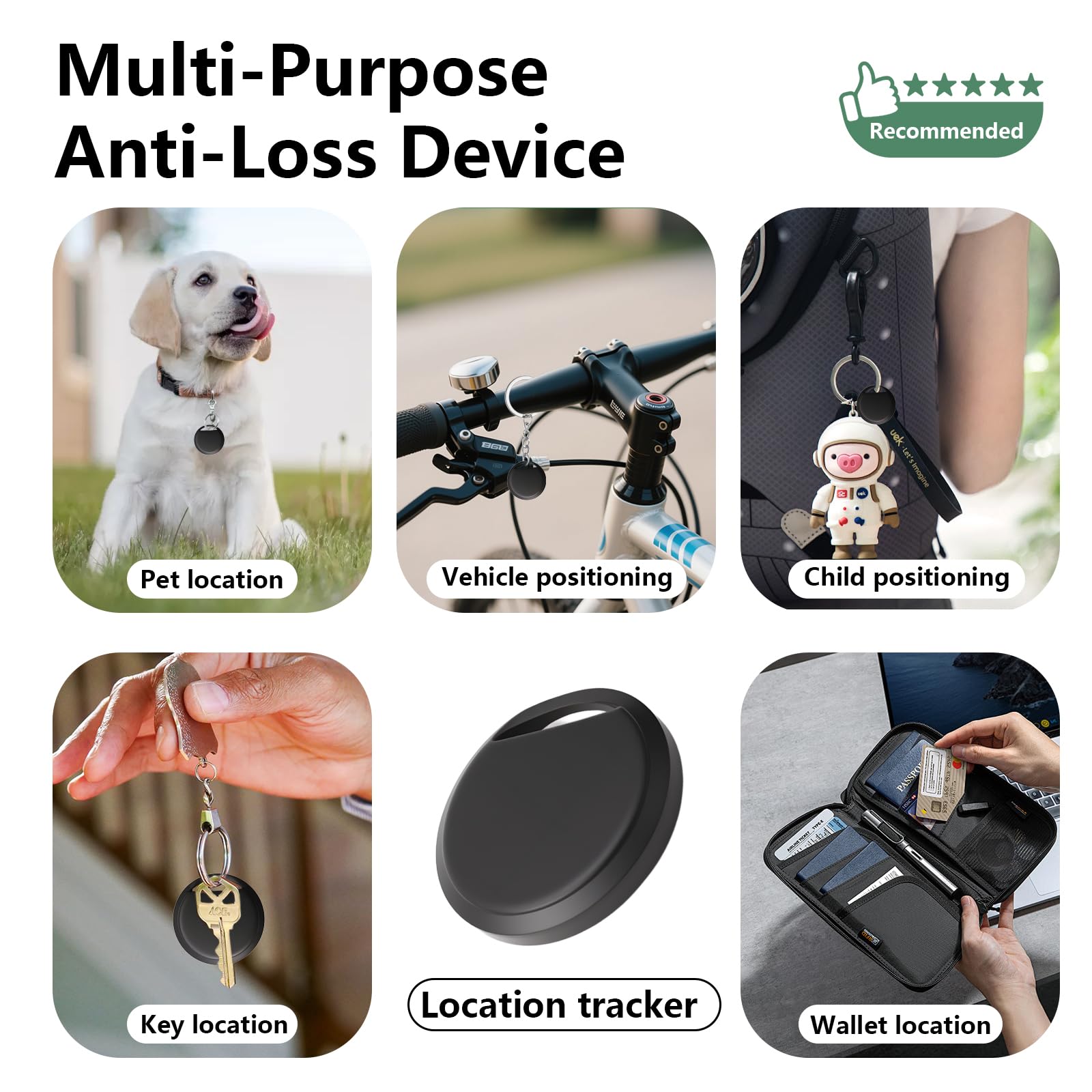 Smart Tag Tracker Per Android – Localizzazione GPS E Bluetooth, IP67 Impermeabile, Batteria 12 Mesi, Per Chiavi, Zaino E Animali