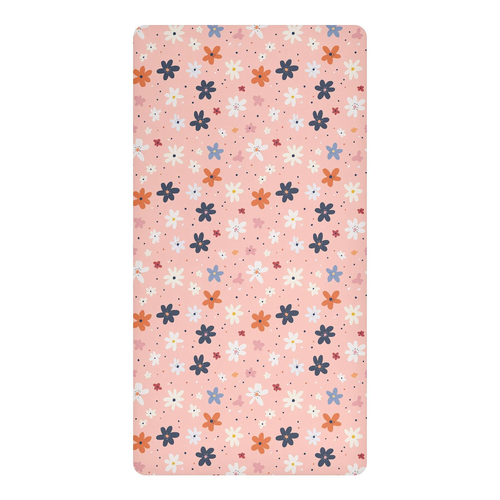 Drap de berceau imperméable floral pour bébé fille 132x71 cm