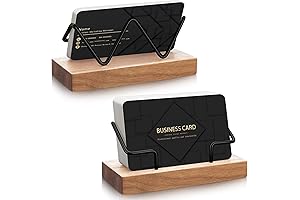 Amyhill 2 Pieces Busiess Card Holder for Desk