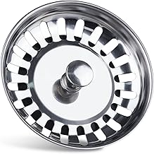OWill Kitchen Sink Strainer Plug Stainless Steel Thicken for Kitchen Sink, Diameter 78mm