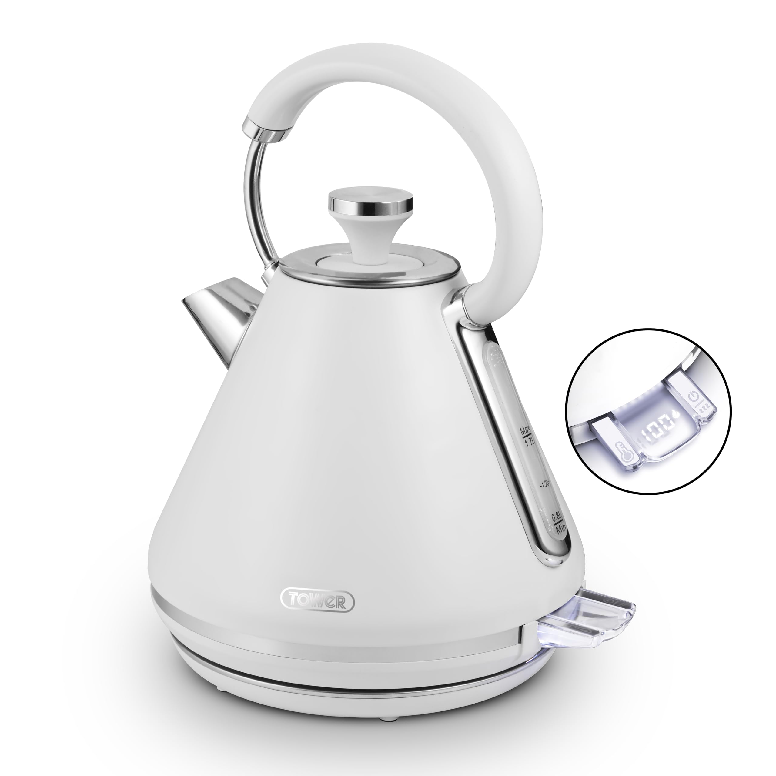 Tower White Mirage 1.7L Variable Kettle In | Size: A