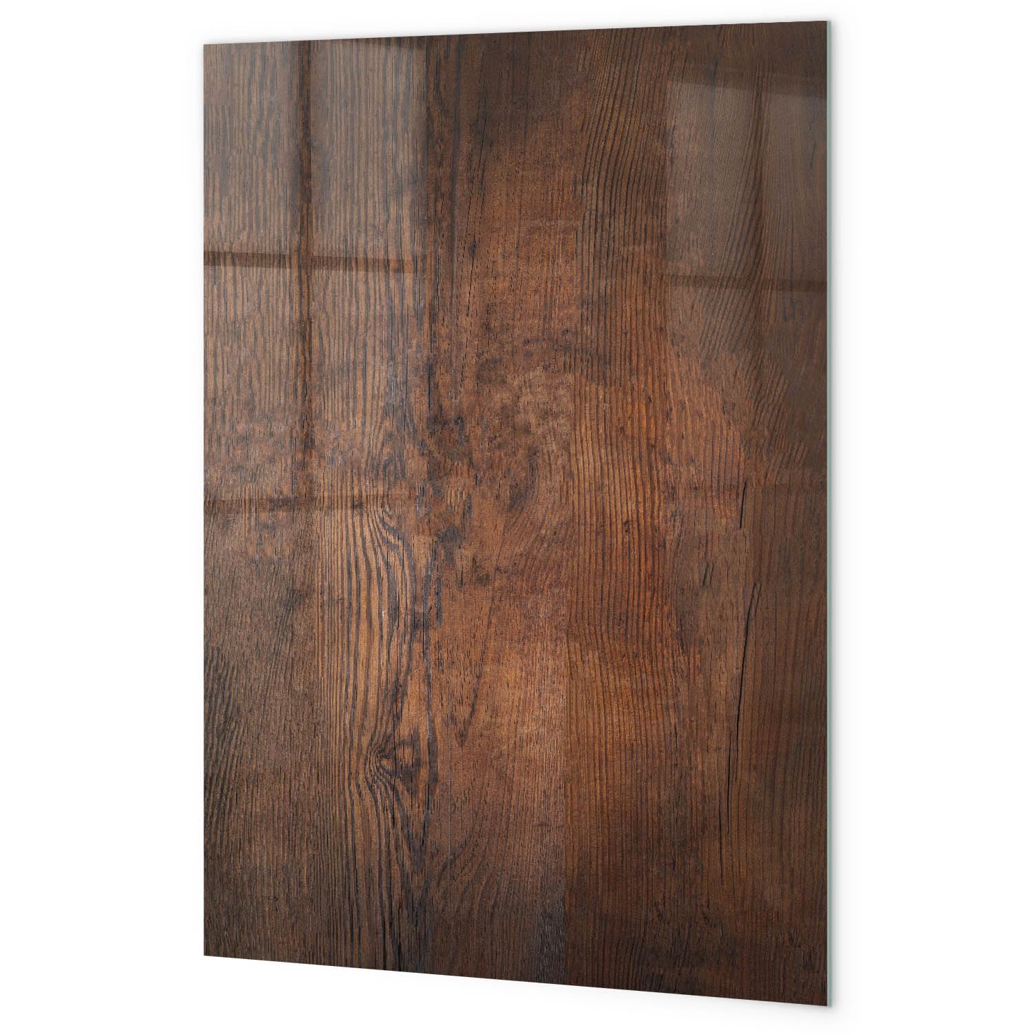 Pizarra de vidrio con estampado 60x90 cm | Madera oscura
