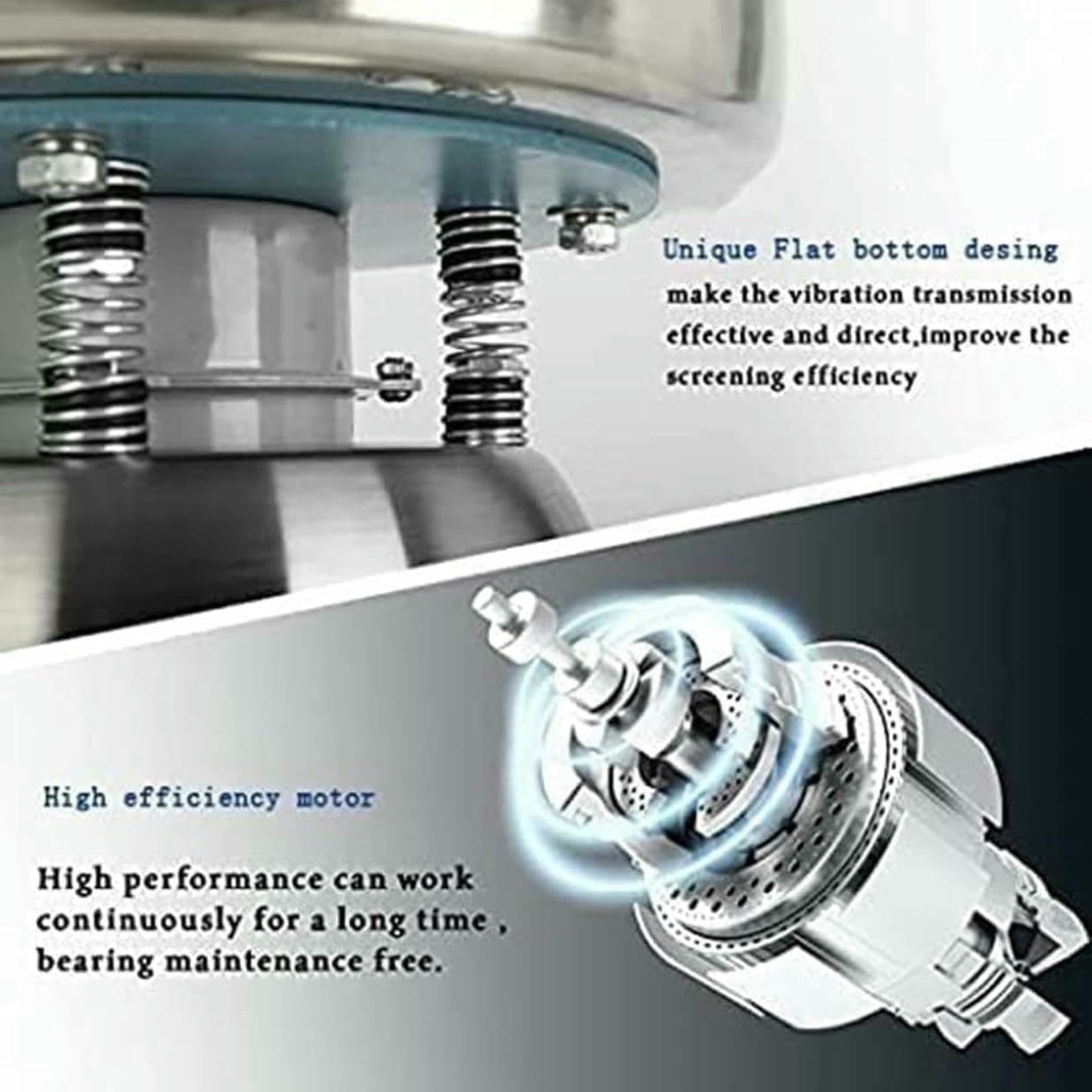 Elektrisches Schwingungssieb, Industrieschule Aus Industriellem Edelstahl, KG/H -Verarbeitungskapazität, Automatisches Vibrationssieb Für Getreidepulverpulverkörner Gr ~/