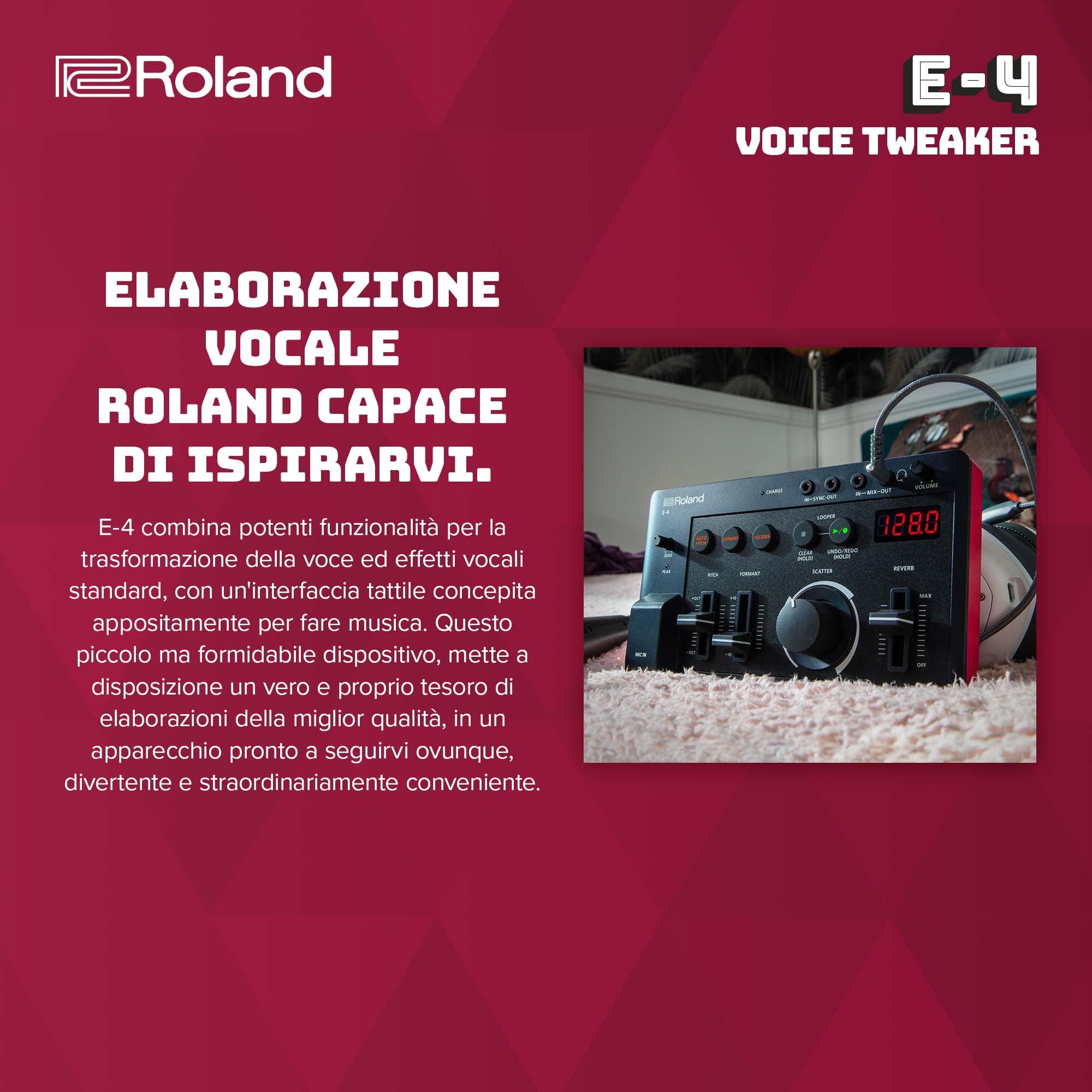 Roland AIRA Compact E-4 Voice Tweaker | Effetti Avanzati di