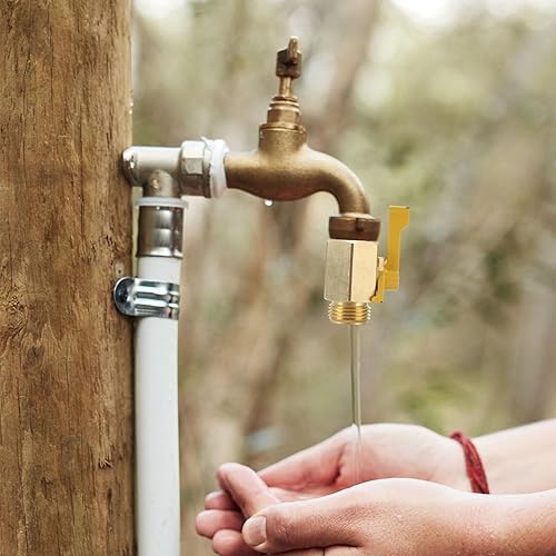 Miniatura 6 de Playlist Válvula de cierre de manguera de jardín de latón con mango Conector resistente de 34 "Conector de manguera de jardín