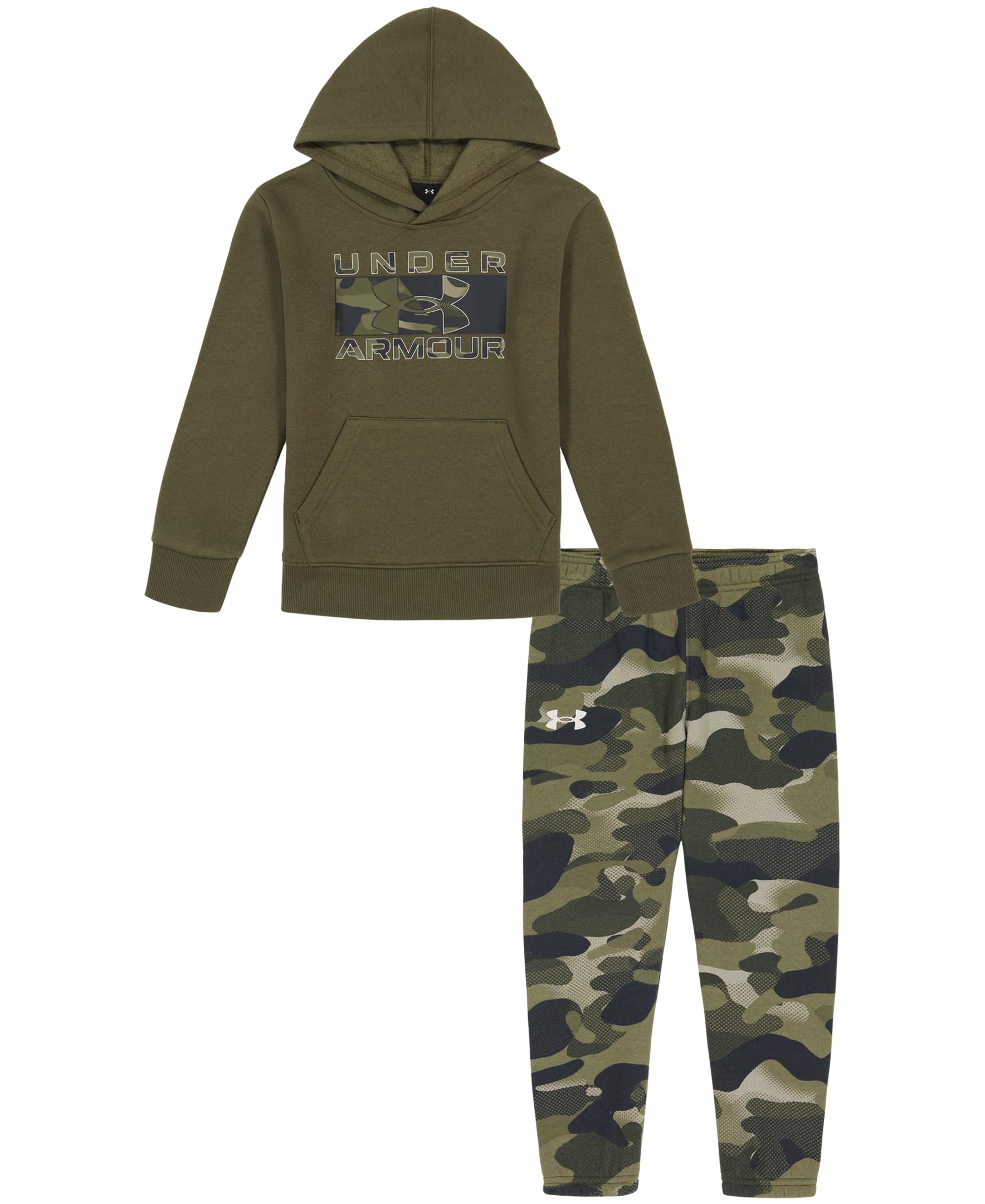 Under Armour Boys' 2-Piece Pullover Hoodie Sweatshirt and Fleece Pants Set