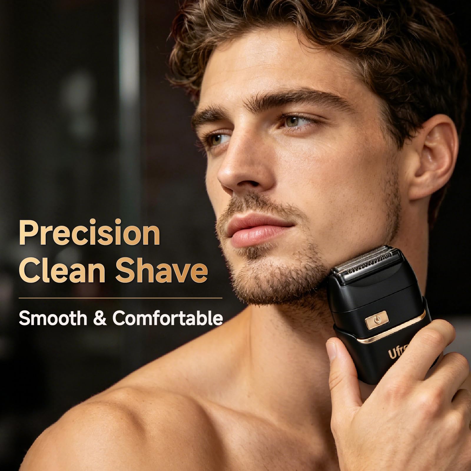 Ufree Rasoirs électriques pour homme, 4 lames flottantes pour homme avec affichage LED, rasoir électrique étanche IPX6, rasoir électrique rechargeable USB-C pour voyage et toilettage quotidien