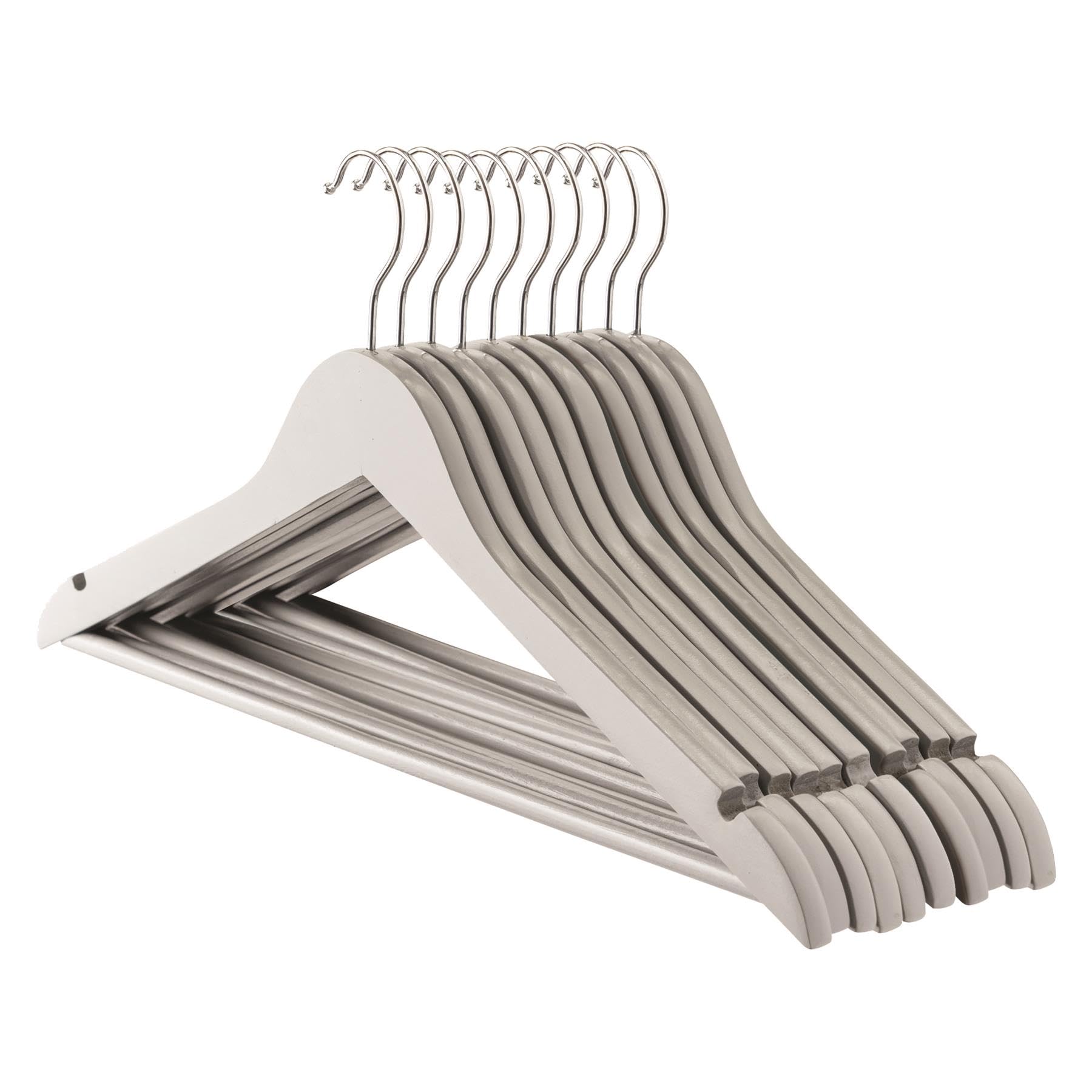 Harbour Housewares - Strong Wooden Clothes Hangers