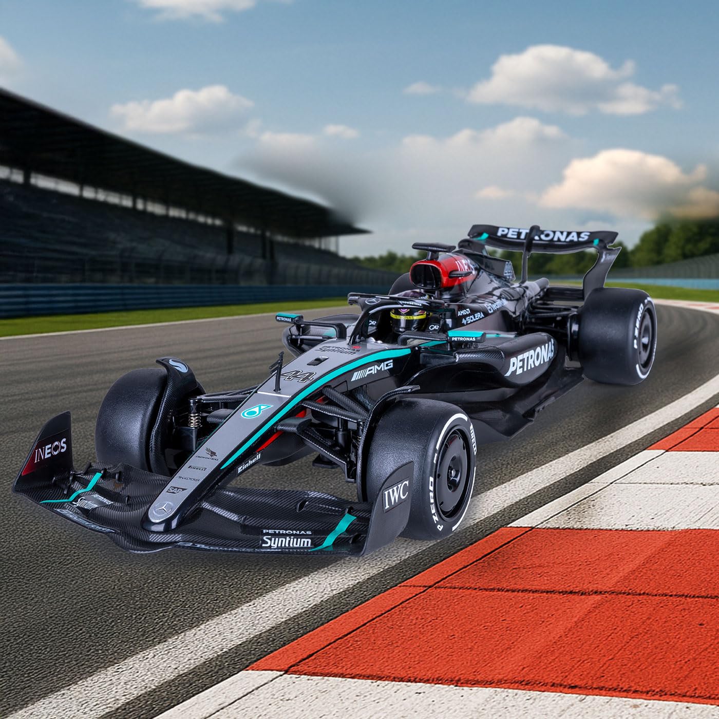 JAMARA 402250 Mercedes-AMG F1 W15 E Performance 1:12 2,4 GHz – Coche teledirigido RC Car, Coche de Juguete para niños con Mando a Distancia, Modelo de Coche, Idea de Regalo para niños