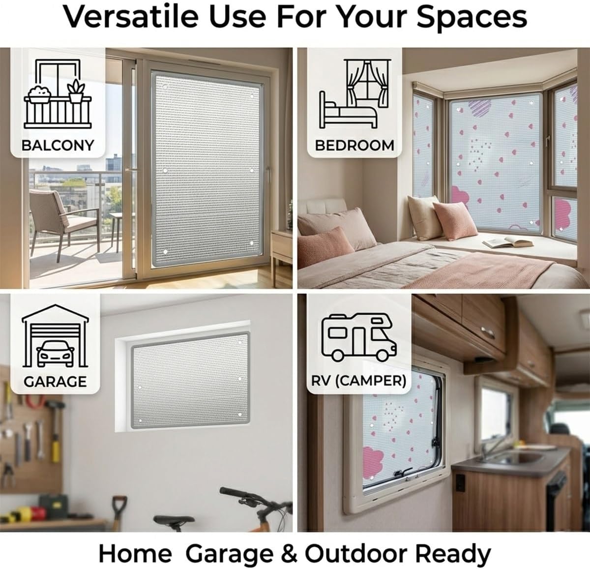 Colored Double Layer Aluminum Foil Window Film, Reusable Heat Control Thermal Insulation Total Blackout Tint, Anti UV Sun Blocking Privacy Shade for Sun Room Garage Door RV 39in 47in 55in