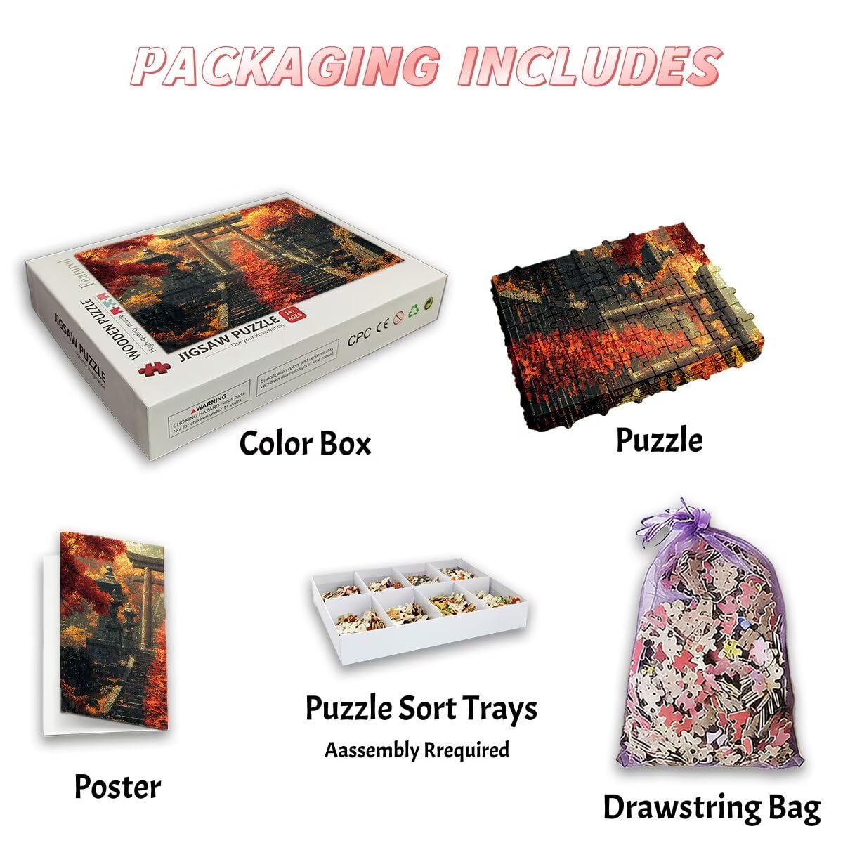 Puzzle 2000 Pezzi Autunno, Puzzle Retrò per Adulti, Puzzles in Legno Intrattenimento Creativo, Divertimento, Puzzles Educativi Classici con Confezione di Alta Qualità Idea Regalo Donna Decor -3262