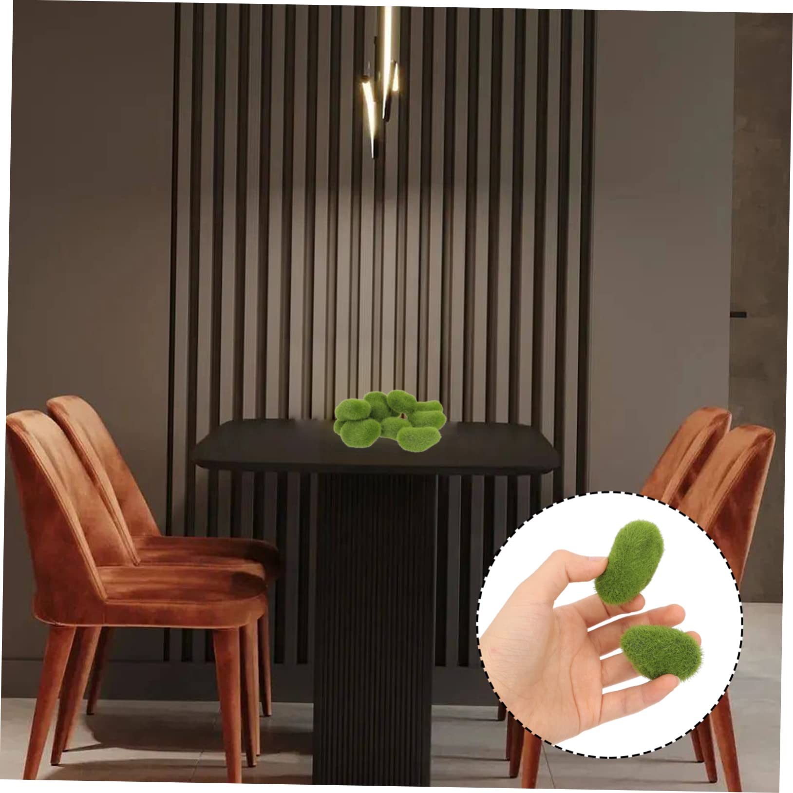 EXCEART 100piezas Piedras De Musgo Simuladas Decorativas para Jardines Imitación De Rocas De Musgo para Paisajismo Accesorios Naturales para Decoración De Bonsáis y Terrarios