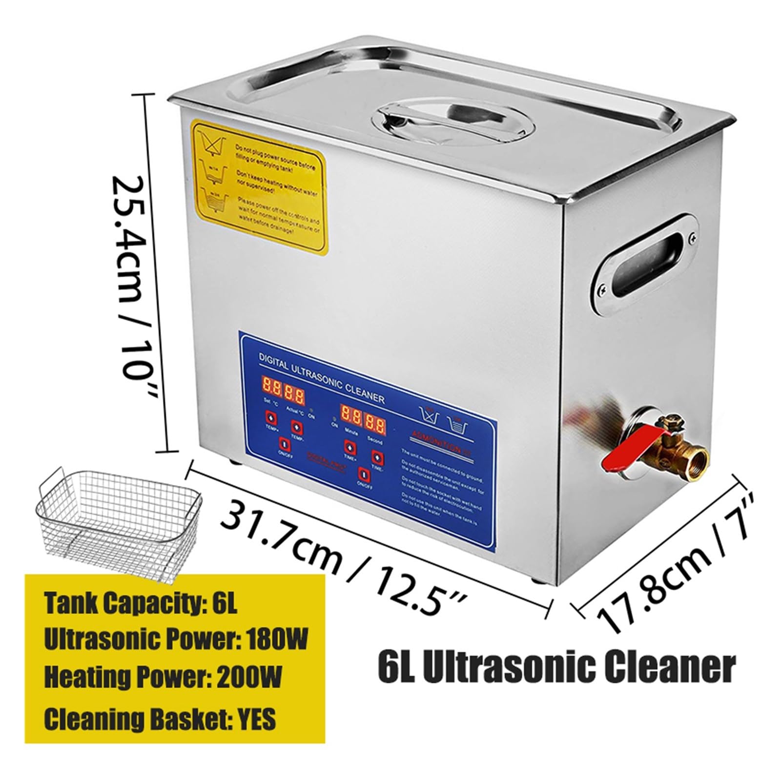 超音波洗浄器 3L 業務用 パワフル 超音波クリーナー タイマー 強力 超