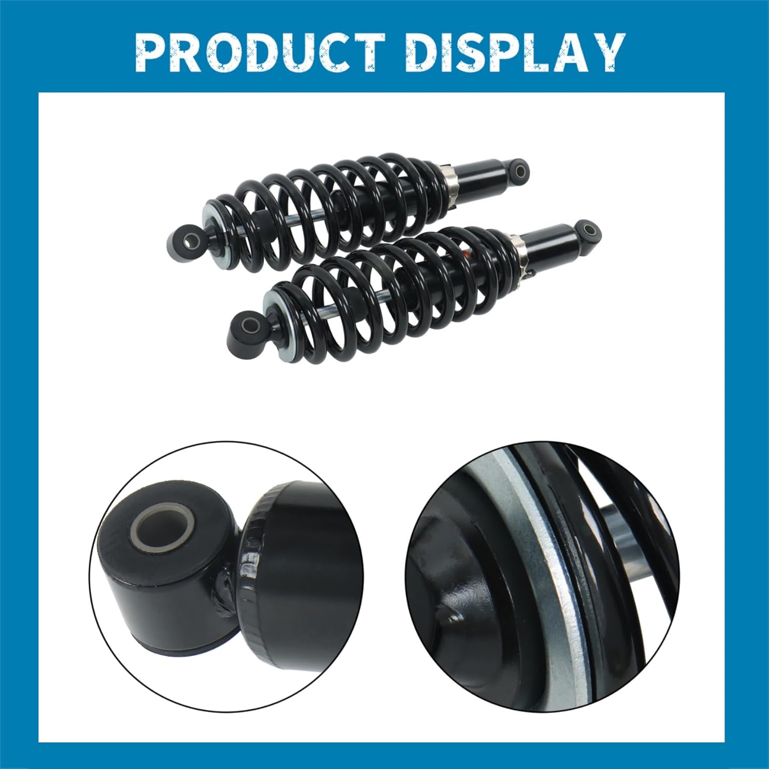 Silscvtt 2 of them Iron Black Front Shock Absorbers Replacement for John XUV XUV590E XUV590I XUV590M Gator AUC12197
