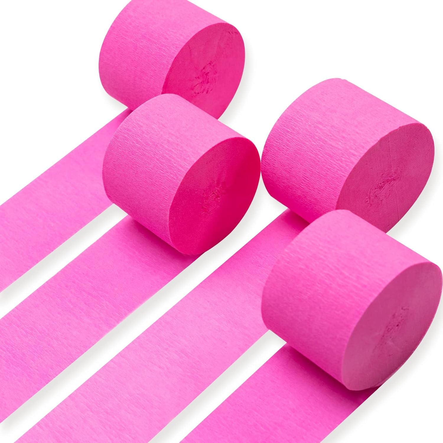 Wanna Party Crepe Streamers Hot Pink - 4Pc