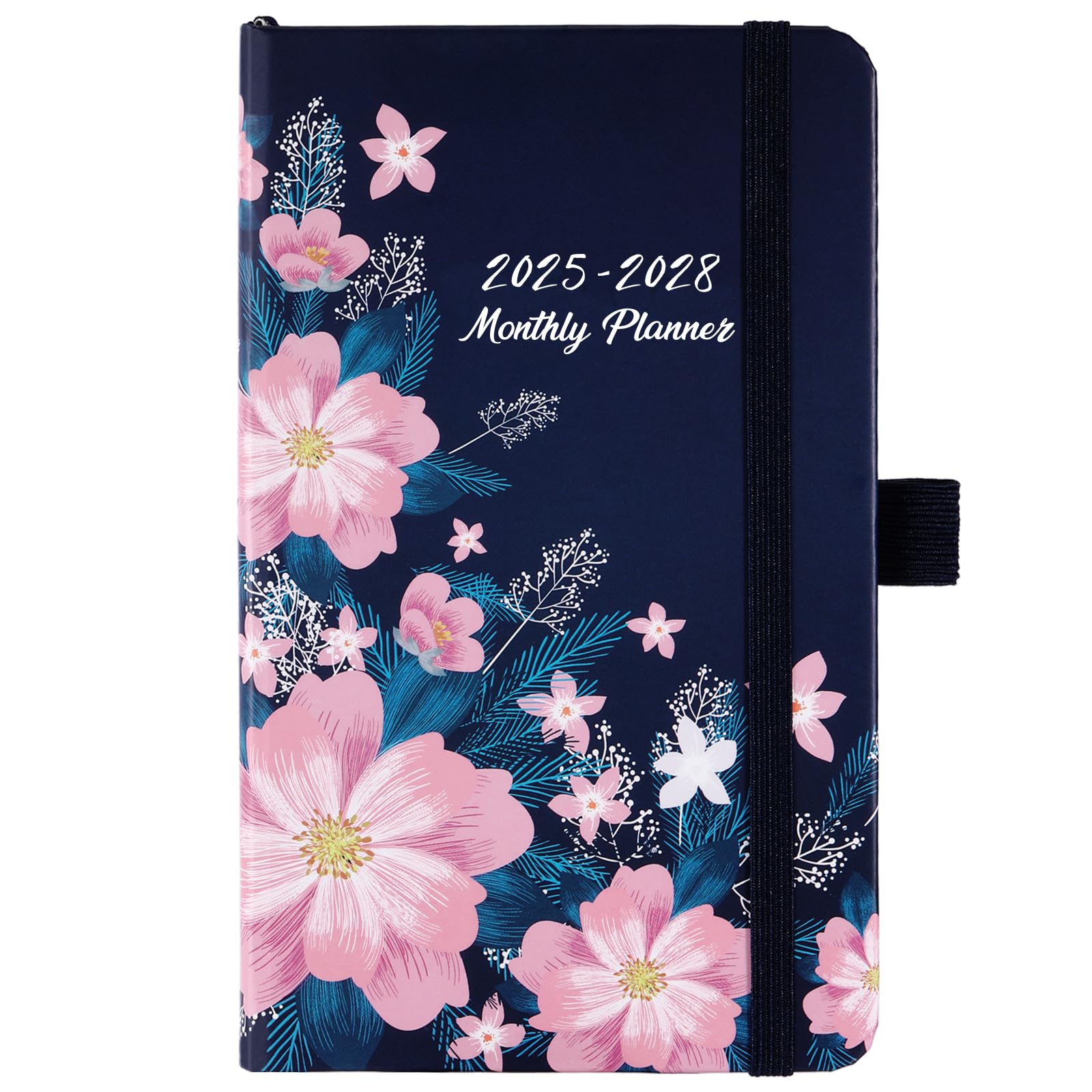 2025-2028 Pocket Planner/Calendar - 3 Year Monthly Planner from July 2025 - June 2028, 6.3" x 3.8", 2025-2028 Monthly Planner with 61 Notes Pages, Inner Pocket, Pen Loop, Elastic Closure