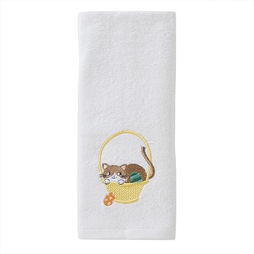 Miniatura 3 de SKL Home Juego de toallas de mano con diseño de huevo de Pascua, color blanco, 2 unidades