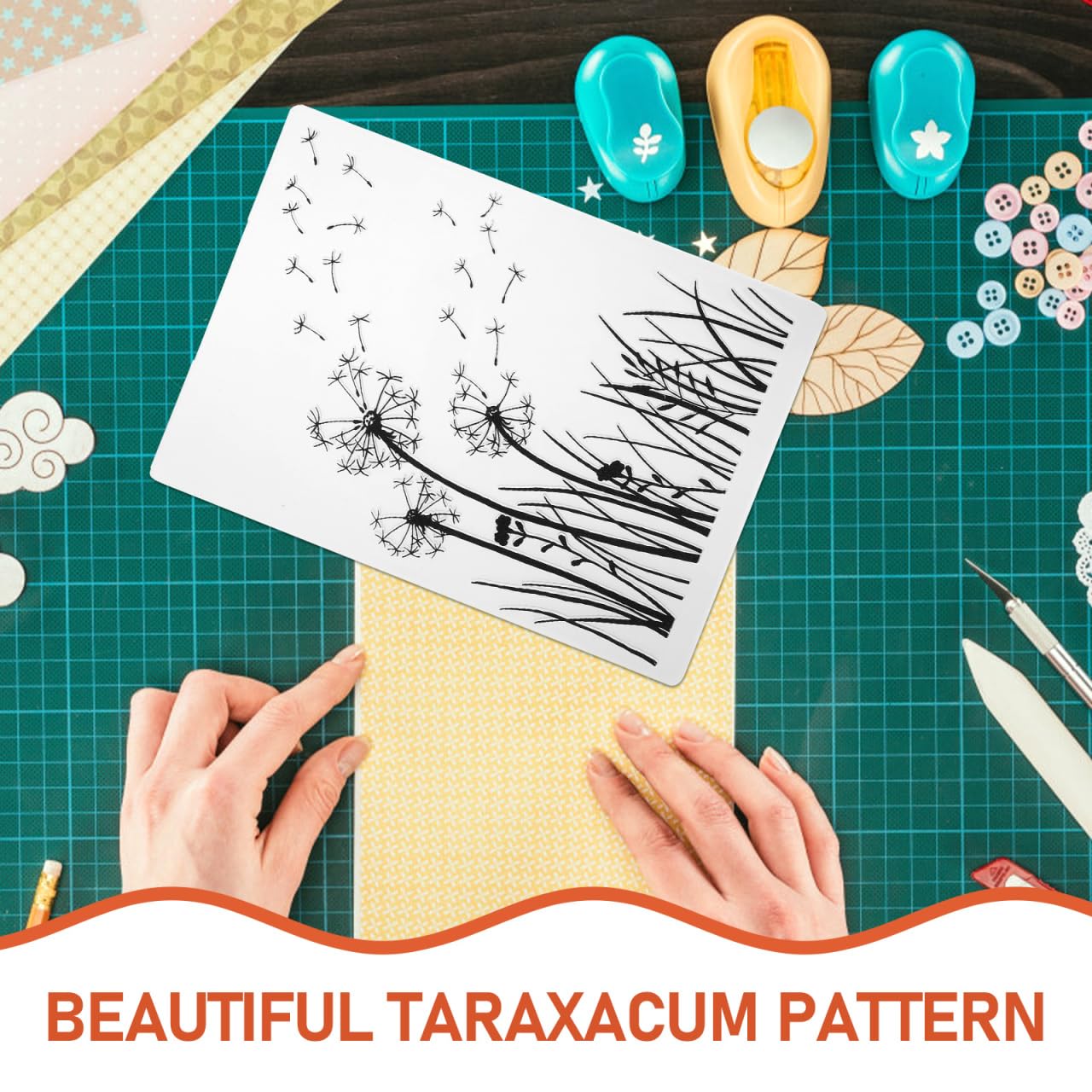 Dandelion Embossing Folders For Card Making - Plastic Templates For DIY Crafts