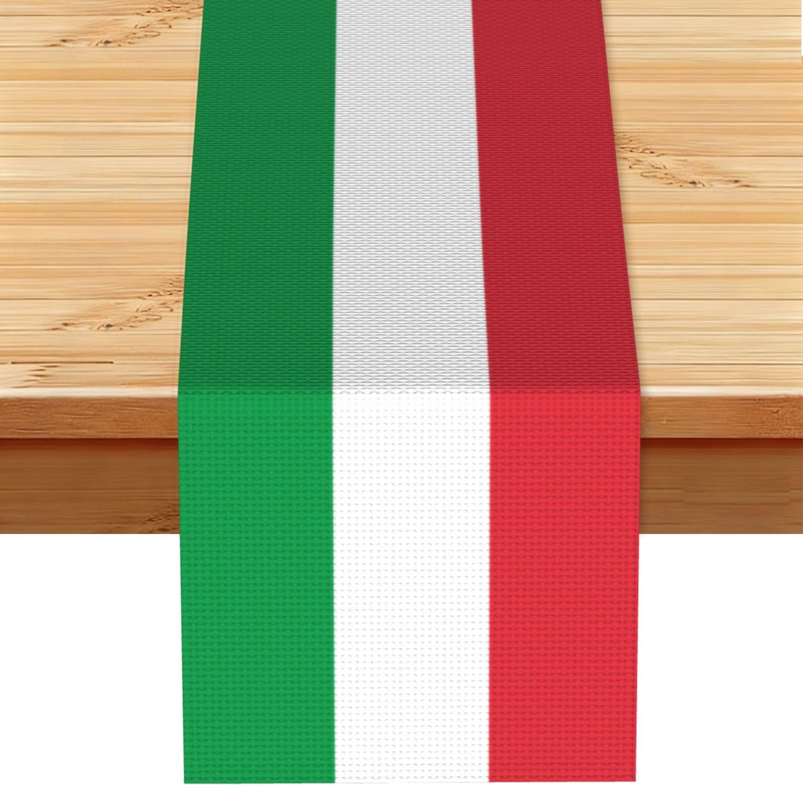 Italian flag Table Runner 13x72 Inch Dining Decor