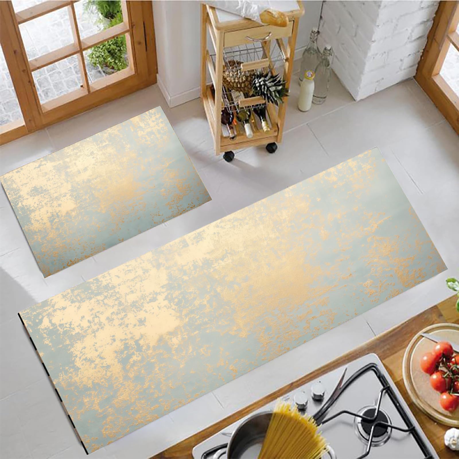 Tapis de cuisine antidérapants à textures créatives OFFSUM pour sols sécurisés