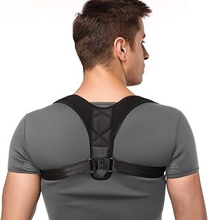 Posture Corrector, Aisprts Back Brace Support for Men and Women, Adjustable Upper Posture Brace Correction for Your Upper Back, Neck and Shoulder Pain Relief