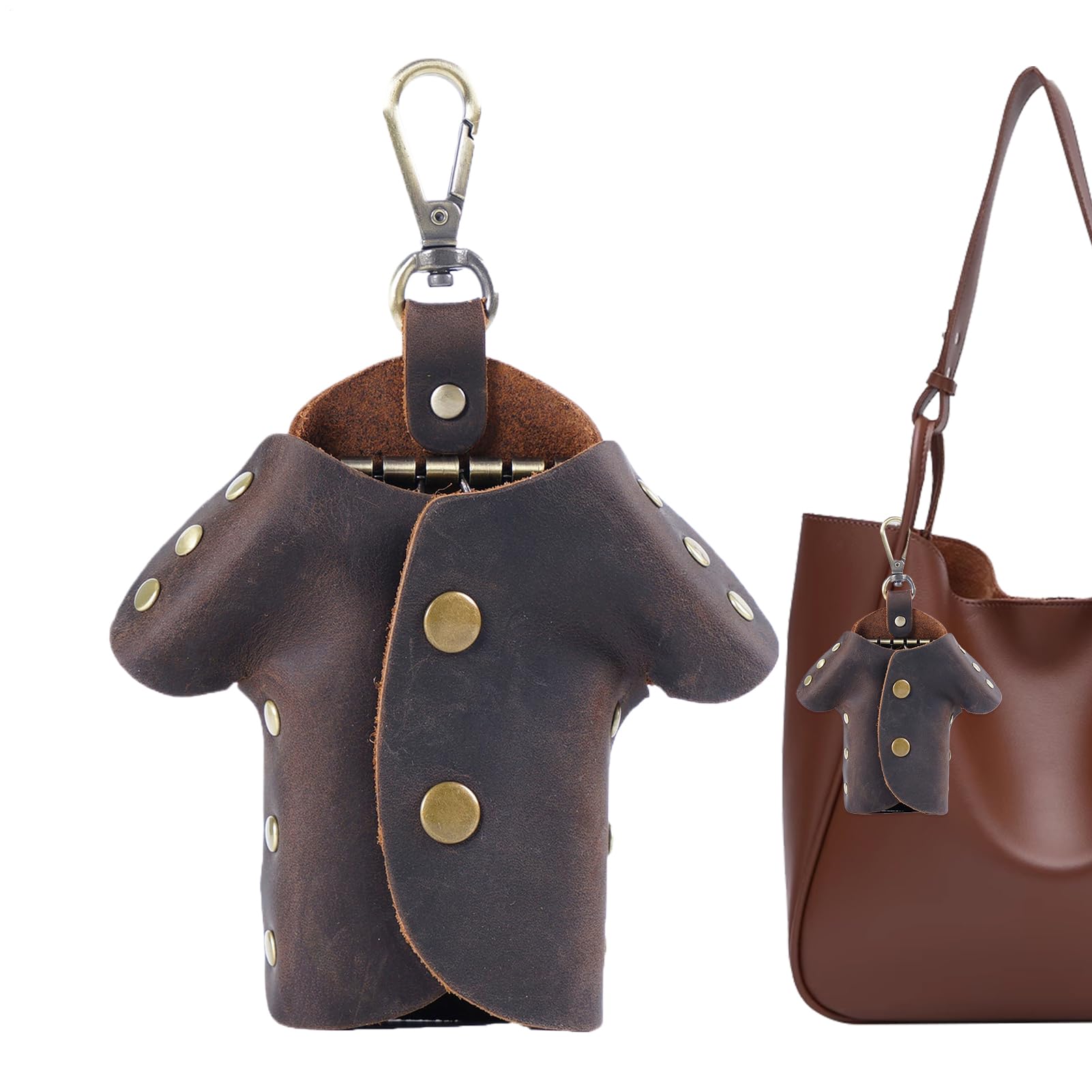 Amazon.co.jp: レザーキーホルダー - 服の形のラップケース