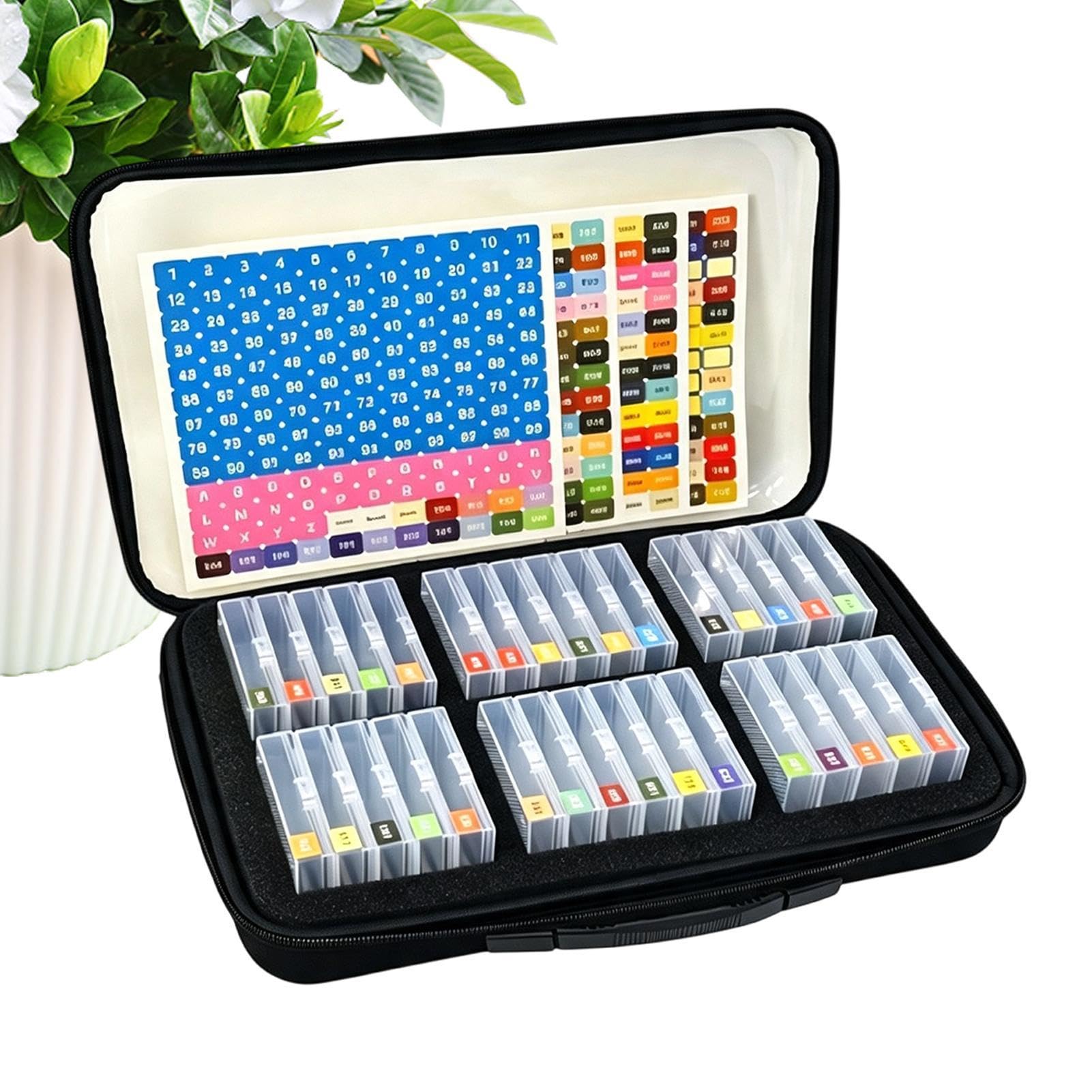 Contenitore per pittura con gemme 32/64 scomparti organizer portatile