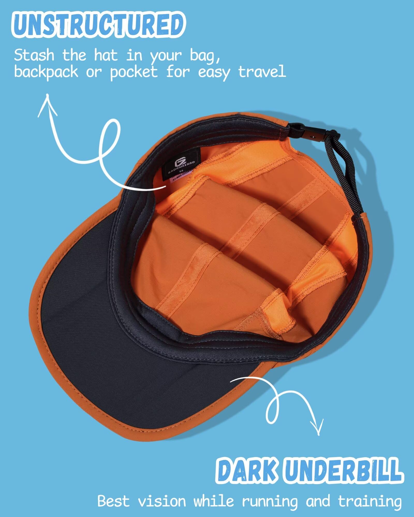 GADIEMKENSD Casquette Enfant, Casquette de Baseball Pliable pour Tout-Petits, Protection Solaire UPF50+, légère et Respirante, Convient aux garçons et Filles de 2 à 9 Ans