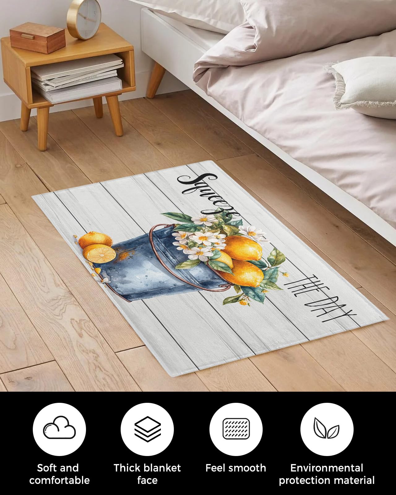 Amazon.co.jp: バスマット 足ふきマット 夏 レモン鉄バケツ
